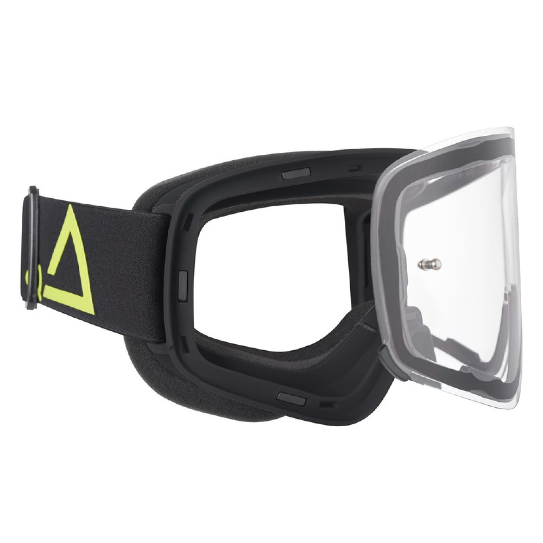 Occhiali da cross per moto con lente transparent Amoq Vision Magnetic