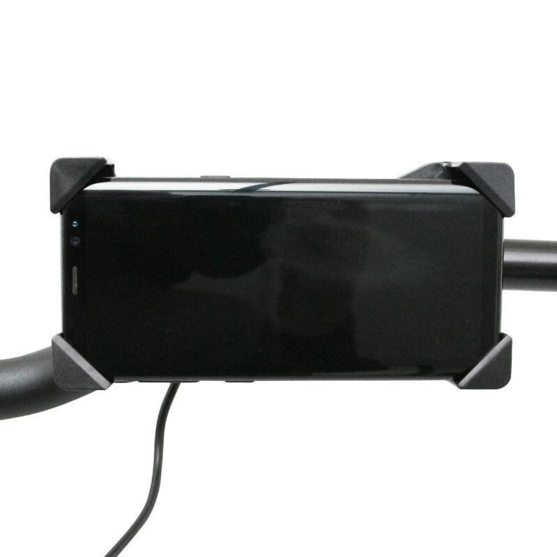 Supporto per smartphone da moto con usb impermeabile fornito con 2 supporti Avoc M1