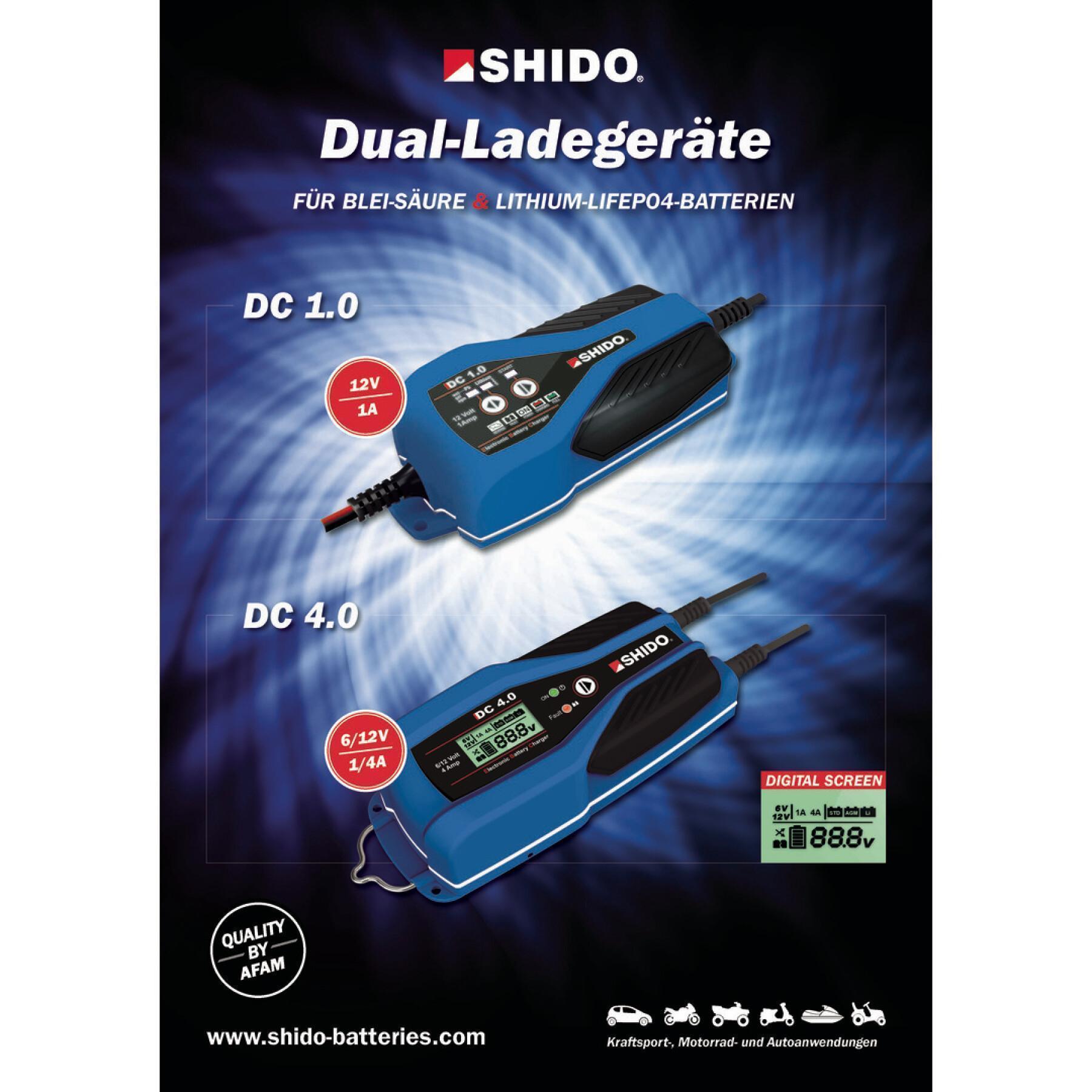 Caricabatterie per moto Shido DC 4.0