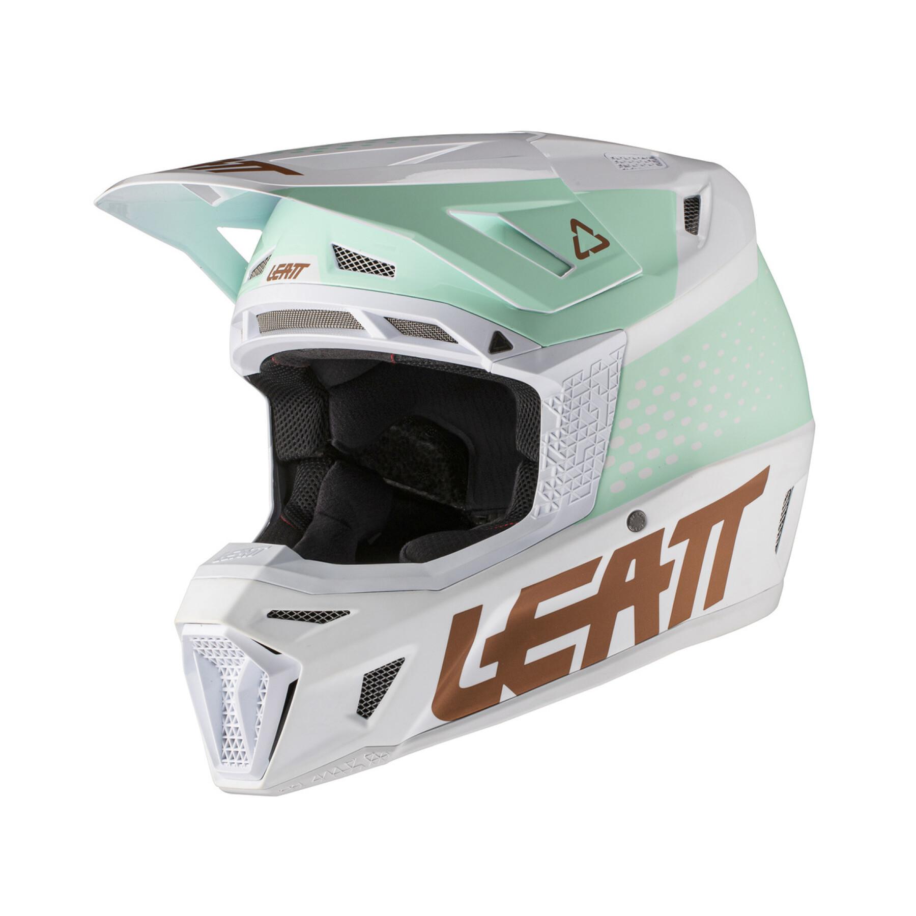 Casco da moto compreso di occhiali Leatt 8.5 V21.1