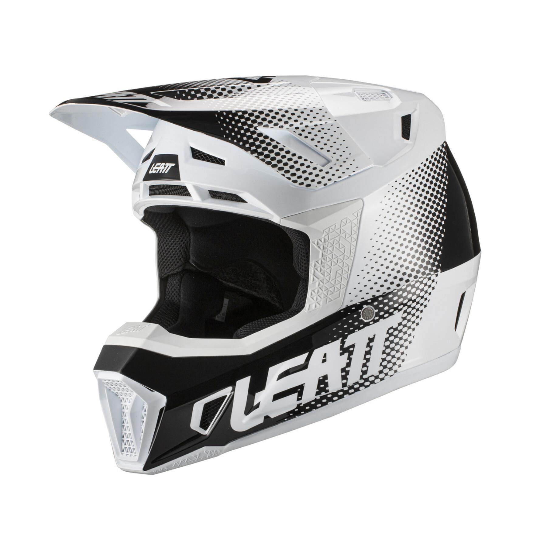 Casco da moto compreso di occhiali Leatt 7.5 V21.1