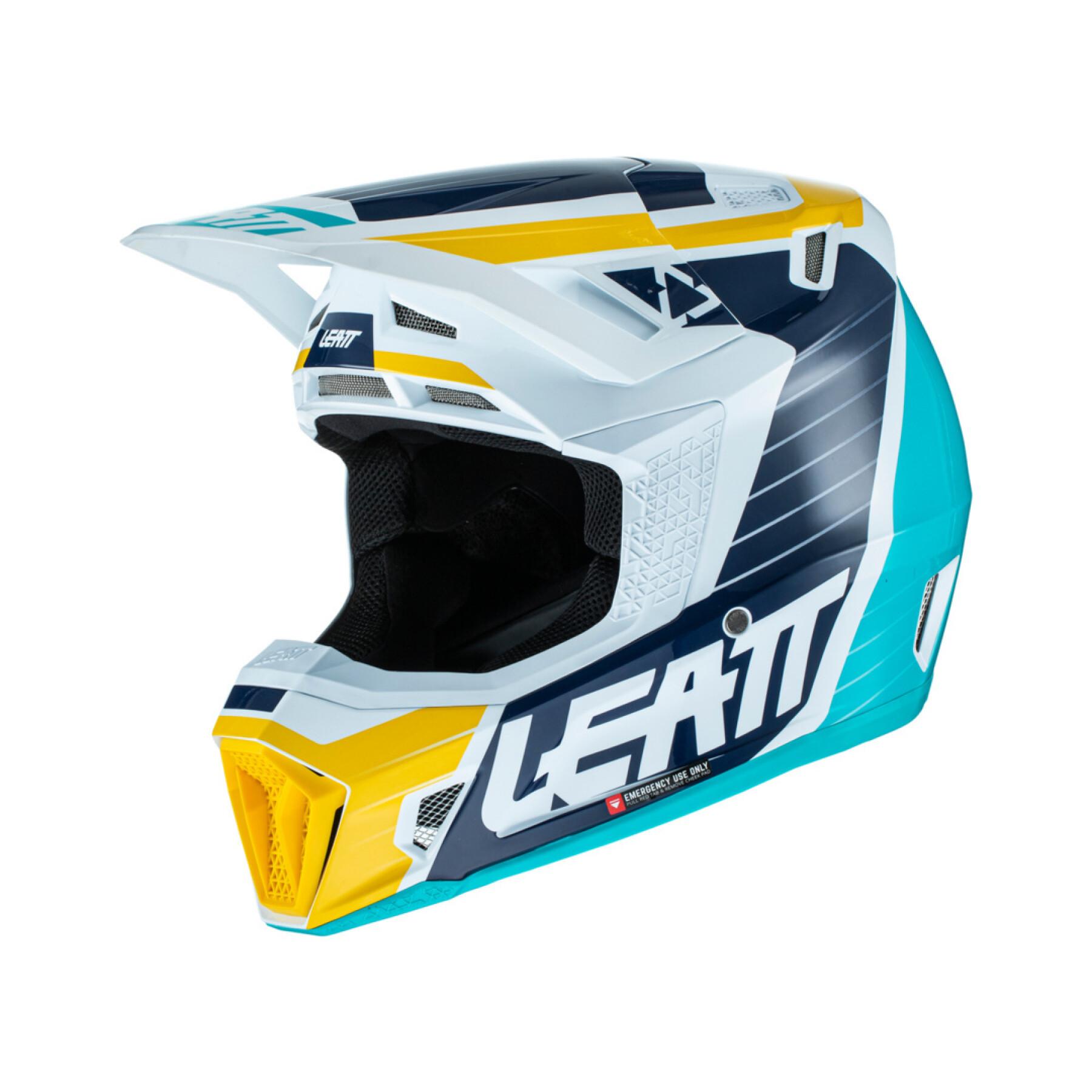 Casco da moto con occhiali Leatt 7.5 V22 Graphic