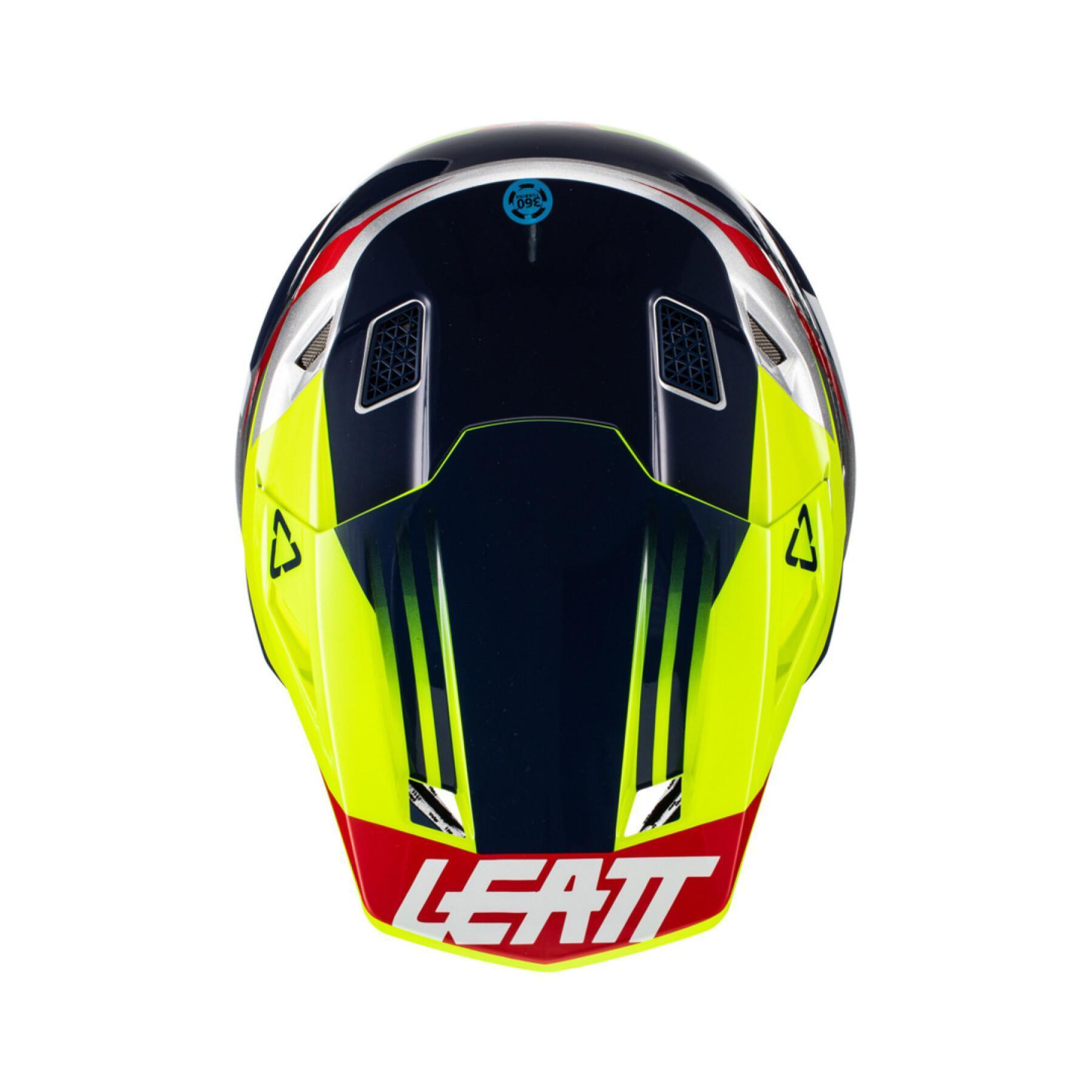 Casco da moto con occhiali Leatt 7.5 V22 Graphic