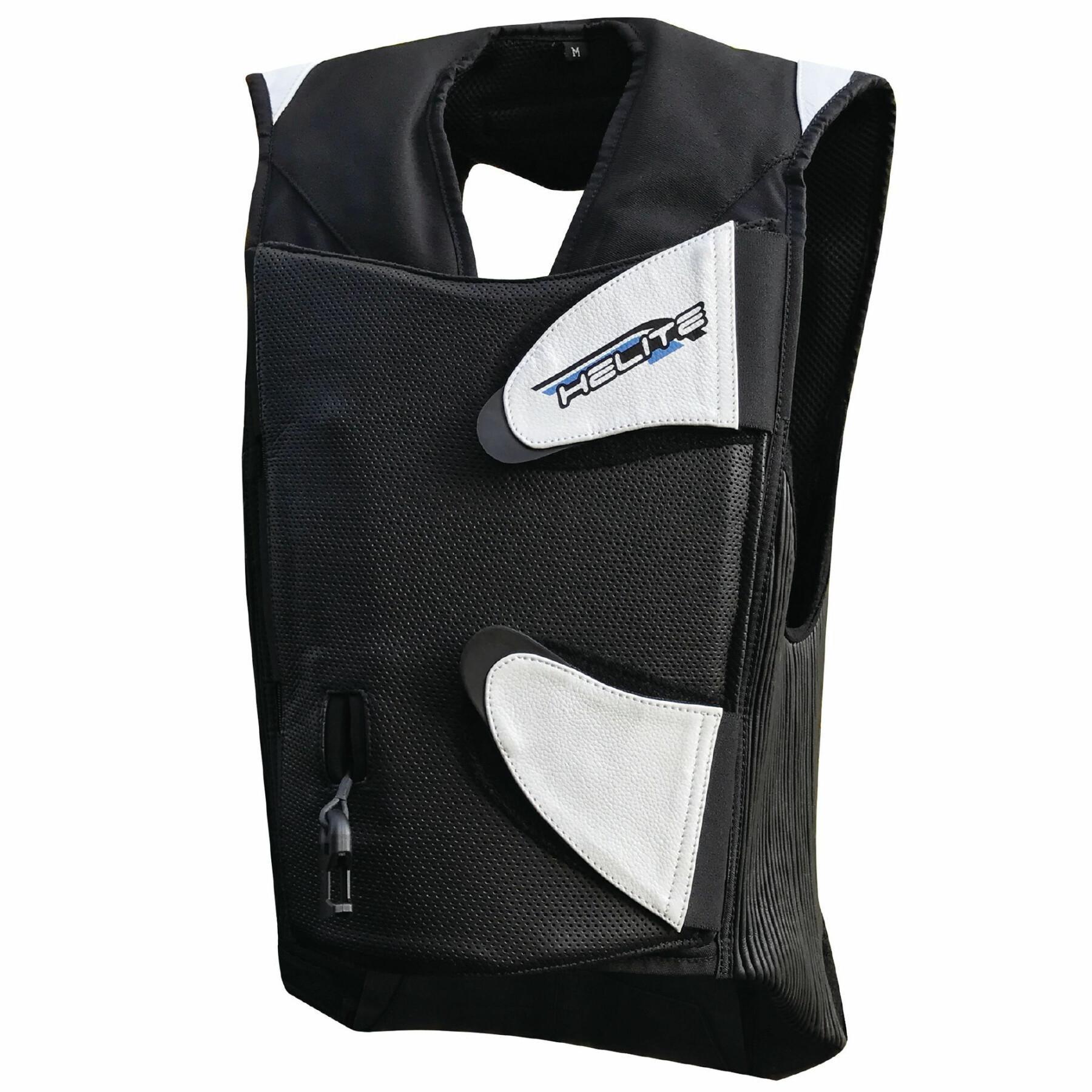 Gilet airbag per moto, elastico, pelle Helite GP-AIR GT