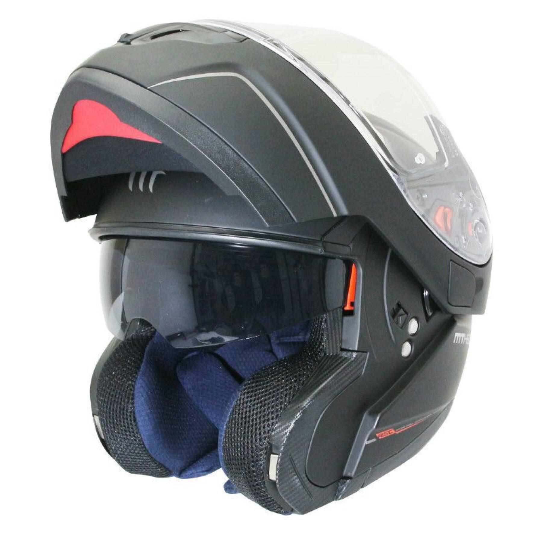 Casco modulare, schermo liscio MT Helmets Atom SV