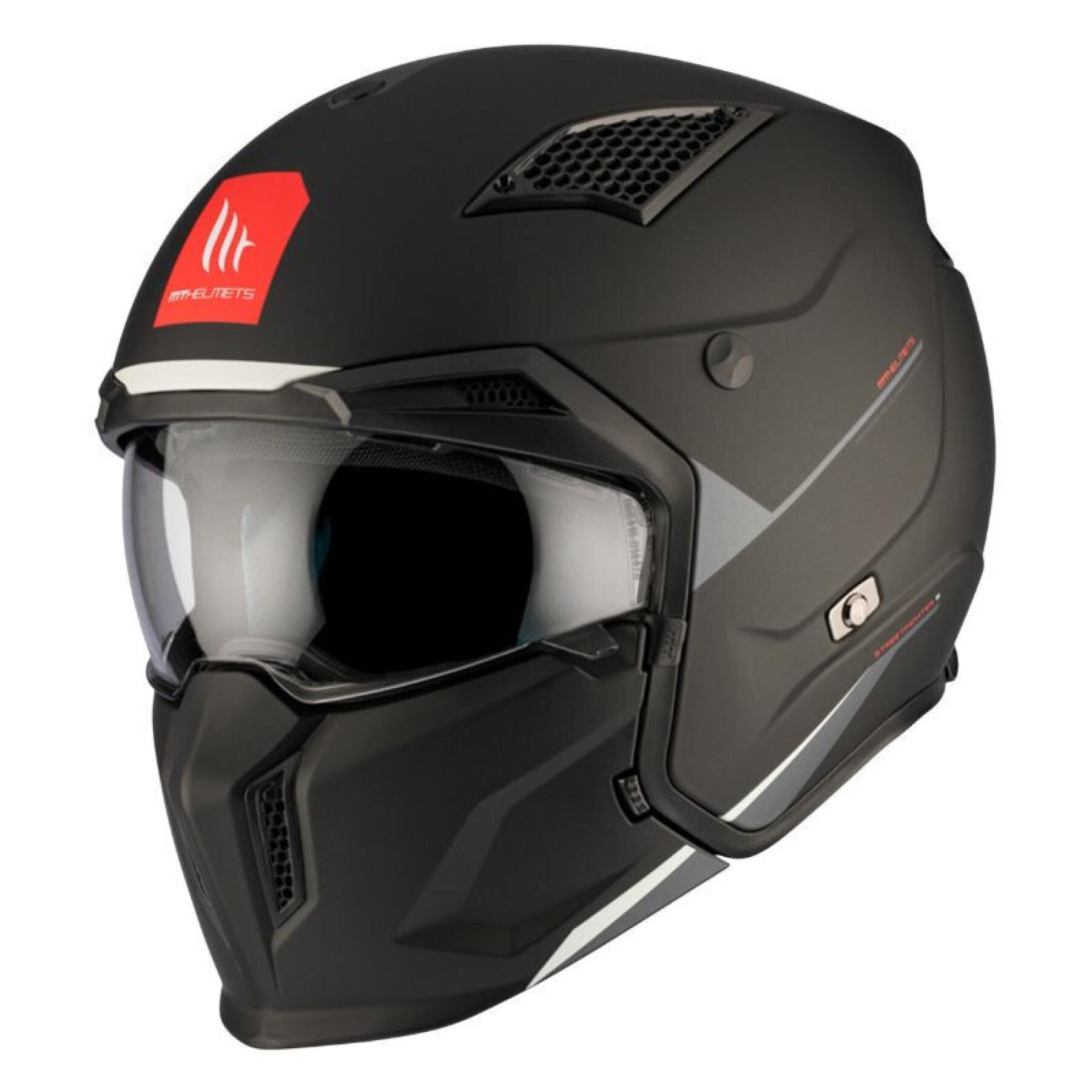 Casco da motocross monoschermo convertibile con mentoniera rimovibile MT Helmets Streetfighter Sv (Ece 22.06)