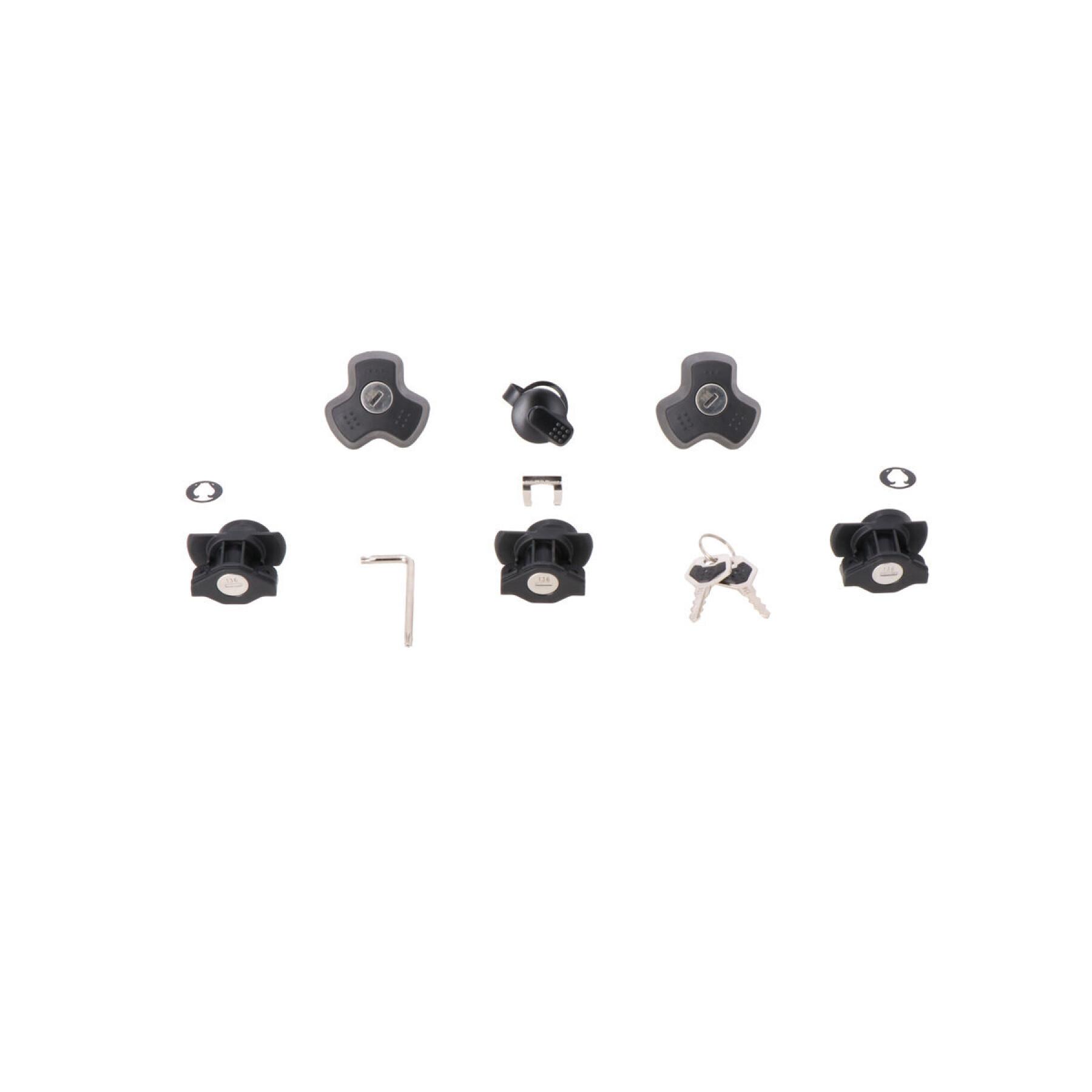Kit di serrature rigide per moto con 3 serrature + 1 kit di serrature + 2 antifurti SW-Motech TRAX