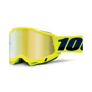 Maschera trasversale per motociclette schermo iridio 100% Accuri 2