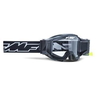 Maschera da cross per moto con lente trasparente FMF Vision Powerbomb Film System Rocket