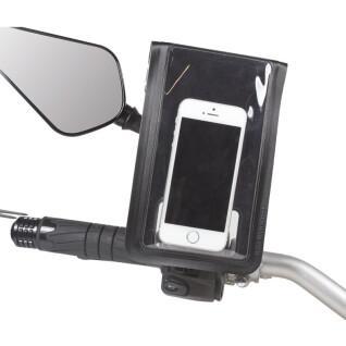 Supporto per smartphone da moto su specchietto retrovisore con caricabatterie Chaft
