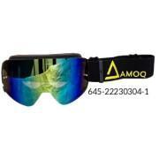 Occhiali da cross per moto con lenti a specchio dorate Amoq Vision Magnetic