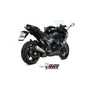 Marmitta in acciaio inox spazzolato/carbonio Mivv Delta Race - Kawasaki Ninja 1000 Sx