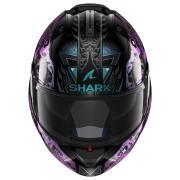 Casco da moto modulare Shark Evo Es K-Rozen Black Violet Glitter